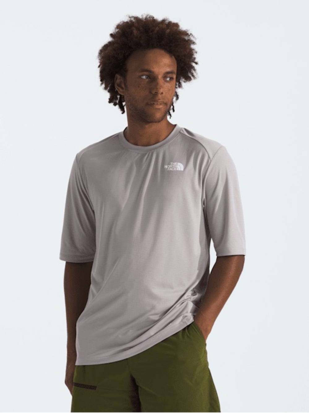 North Face Men’s LIGHTRANGE™ Shadow Short-Sleeve Shirt Moonstone Grey Size XL